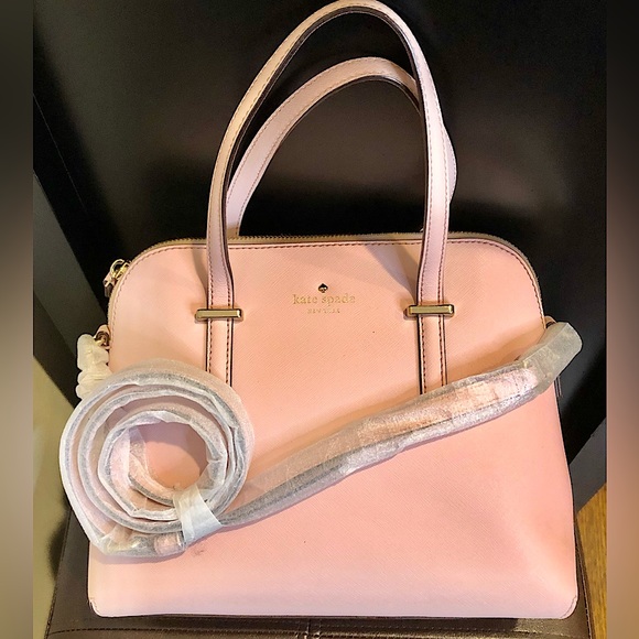 KATE SPADE Pink Cedar Street Maise Leather Top Handle Tote Crossbody NWOT - Picture 10 of 12